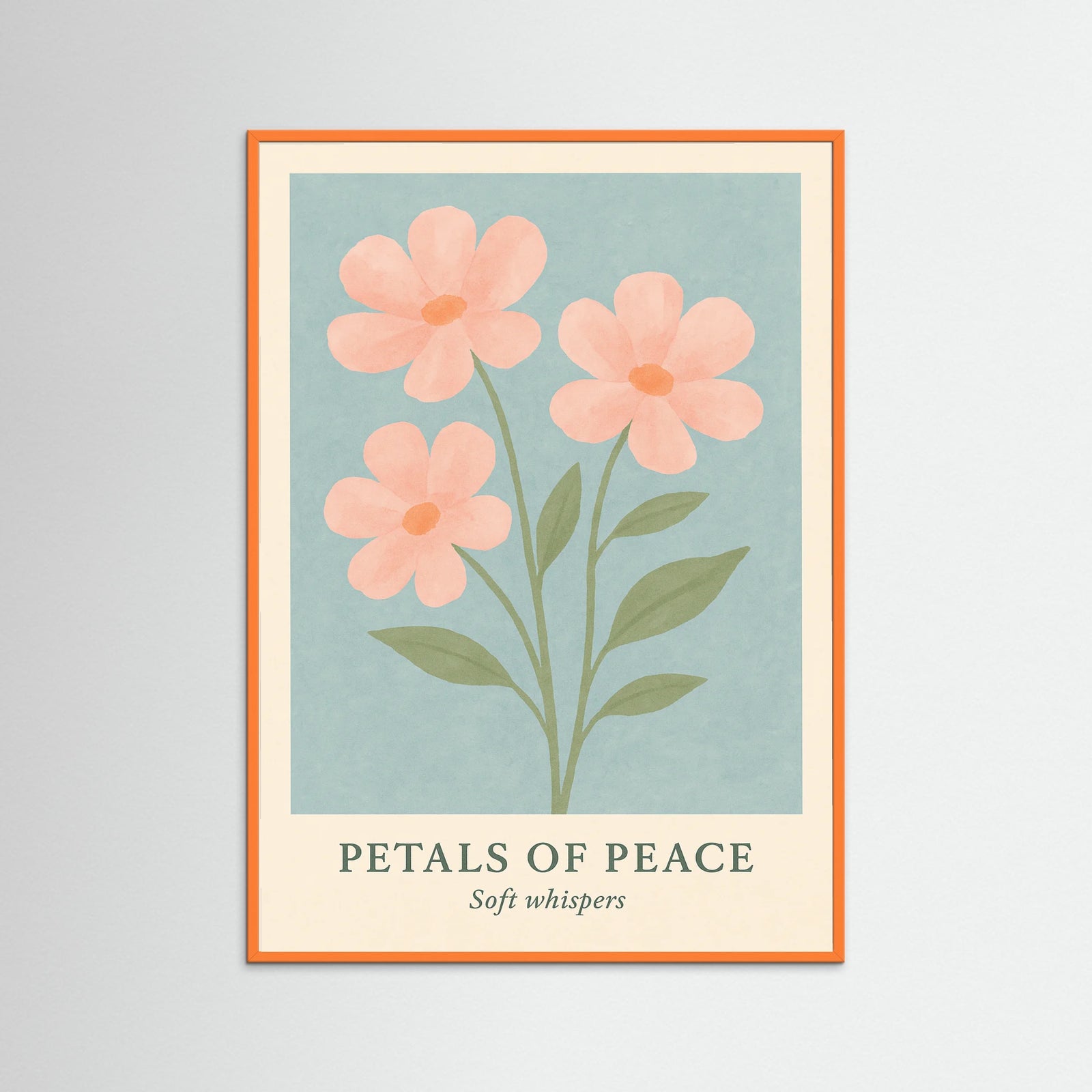Orange Wood Petals of peace