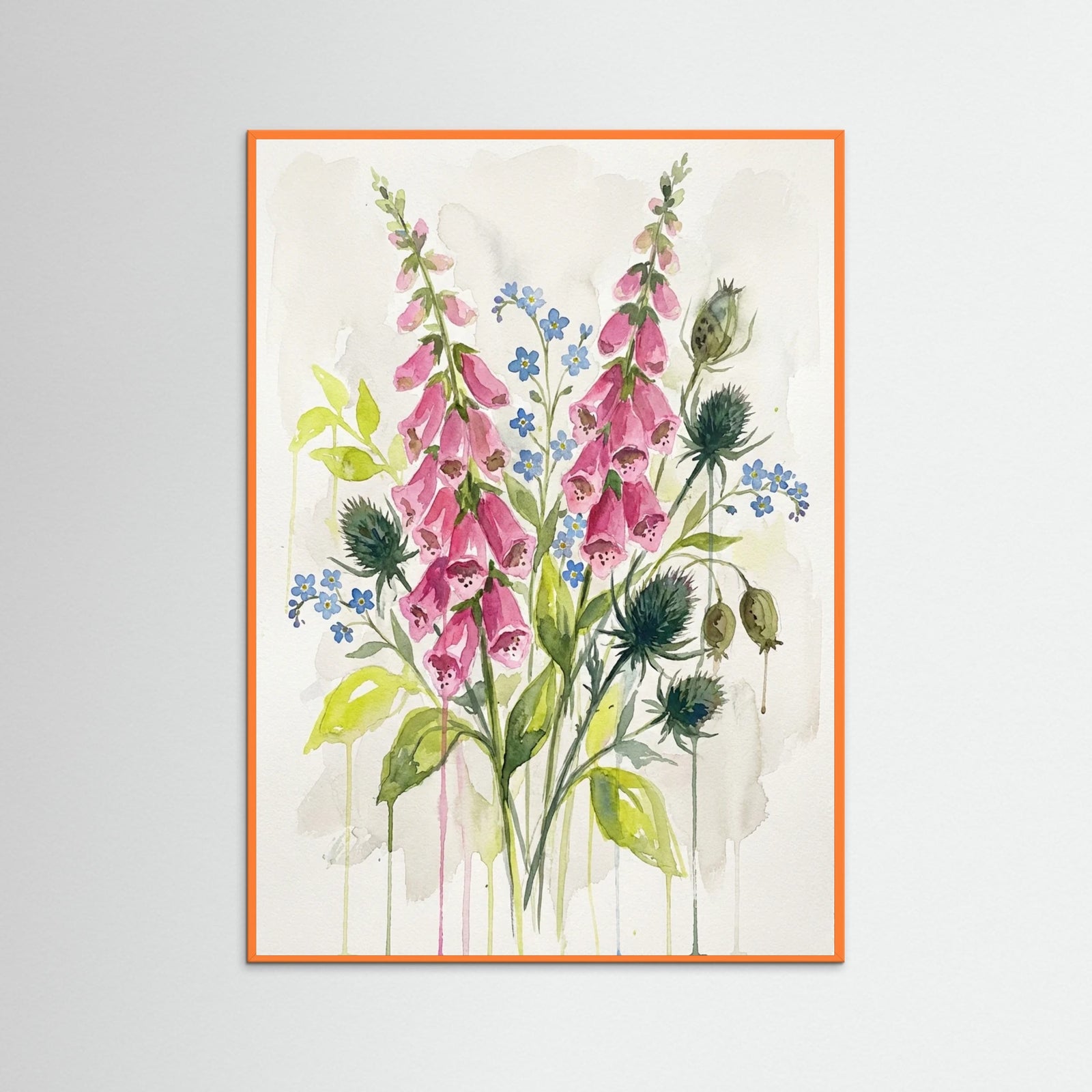 Orange Wood Pink Bloom