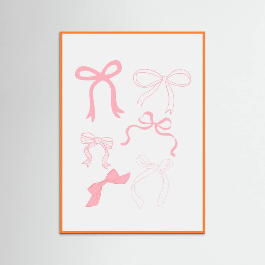 Pink Bows Poster – plakat og kunsttryk