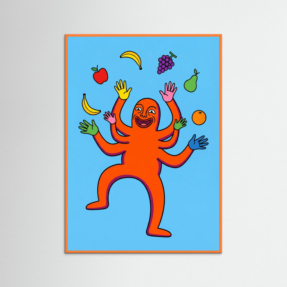 Orange Wood Pink Celebration