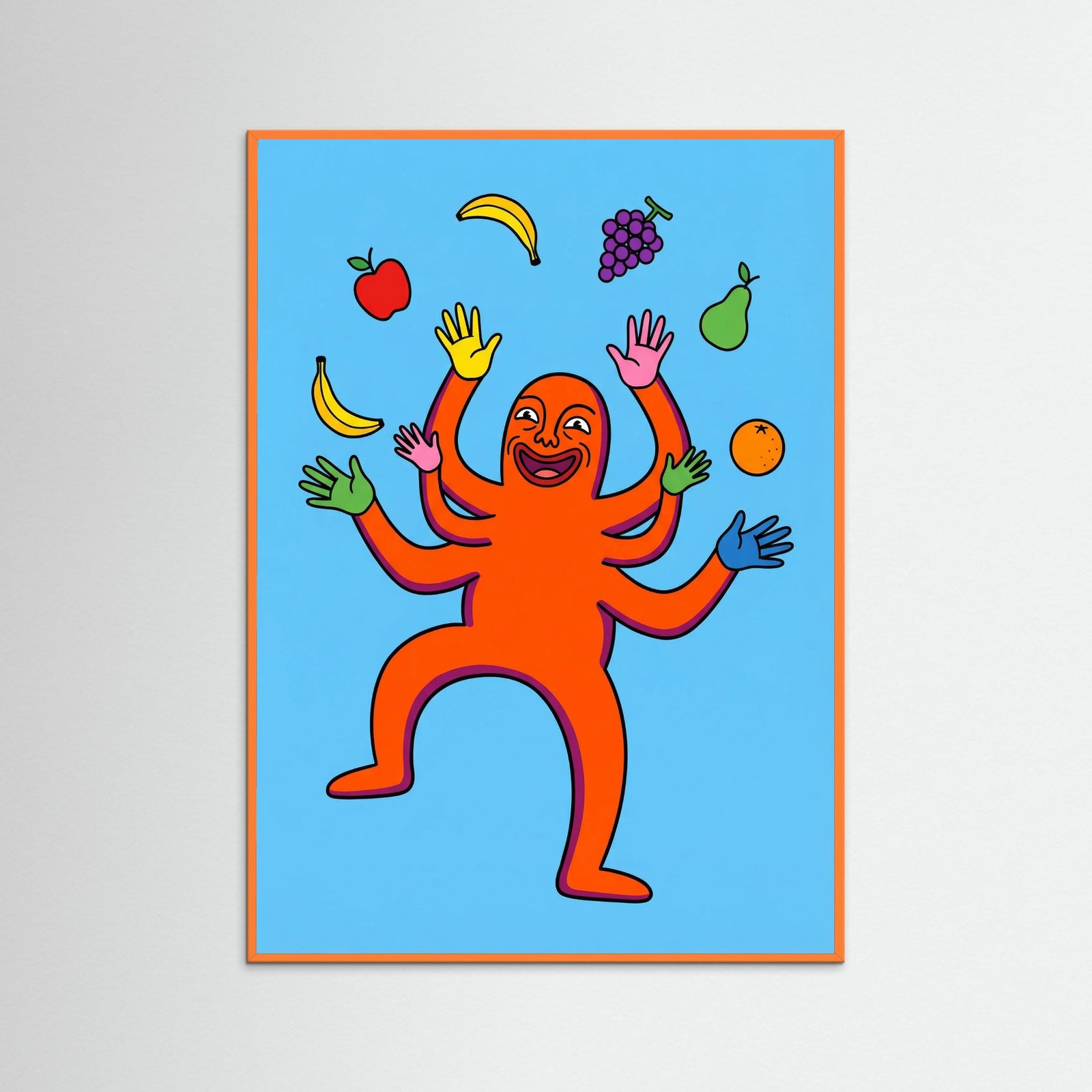 Orange Wood Pink Celebration