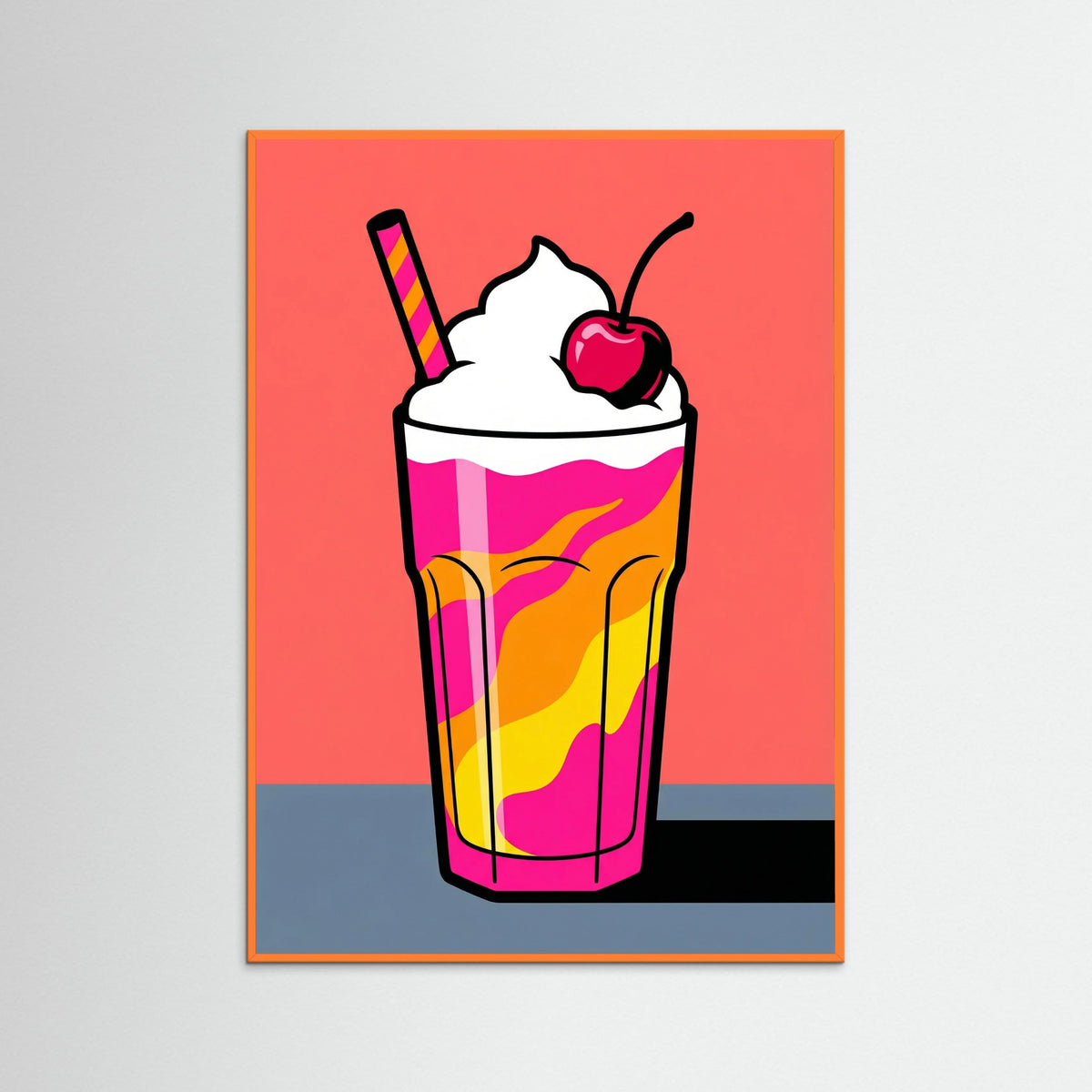 Orange Wood Pink Glaze Pop