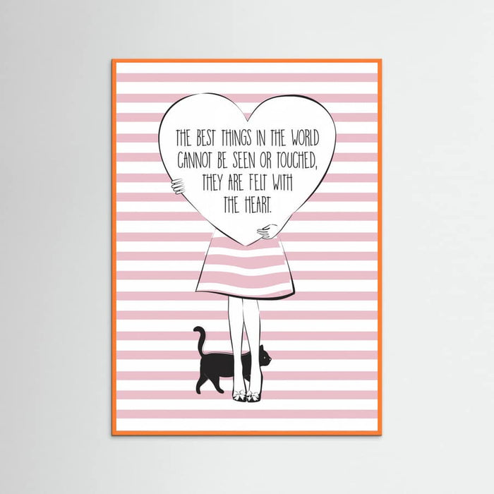 Pink Heart Poster – Poster und Kunstdruck