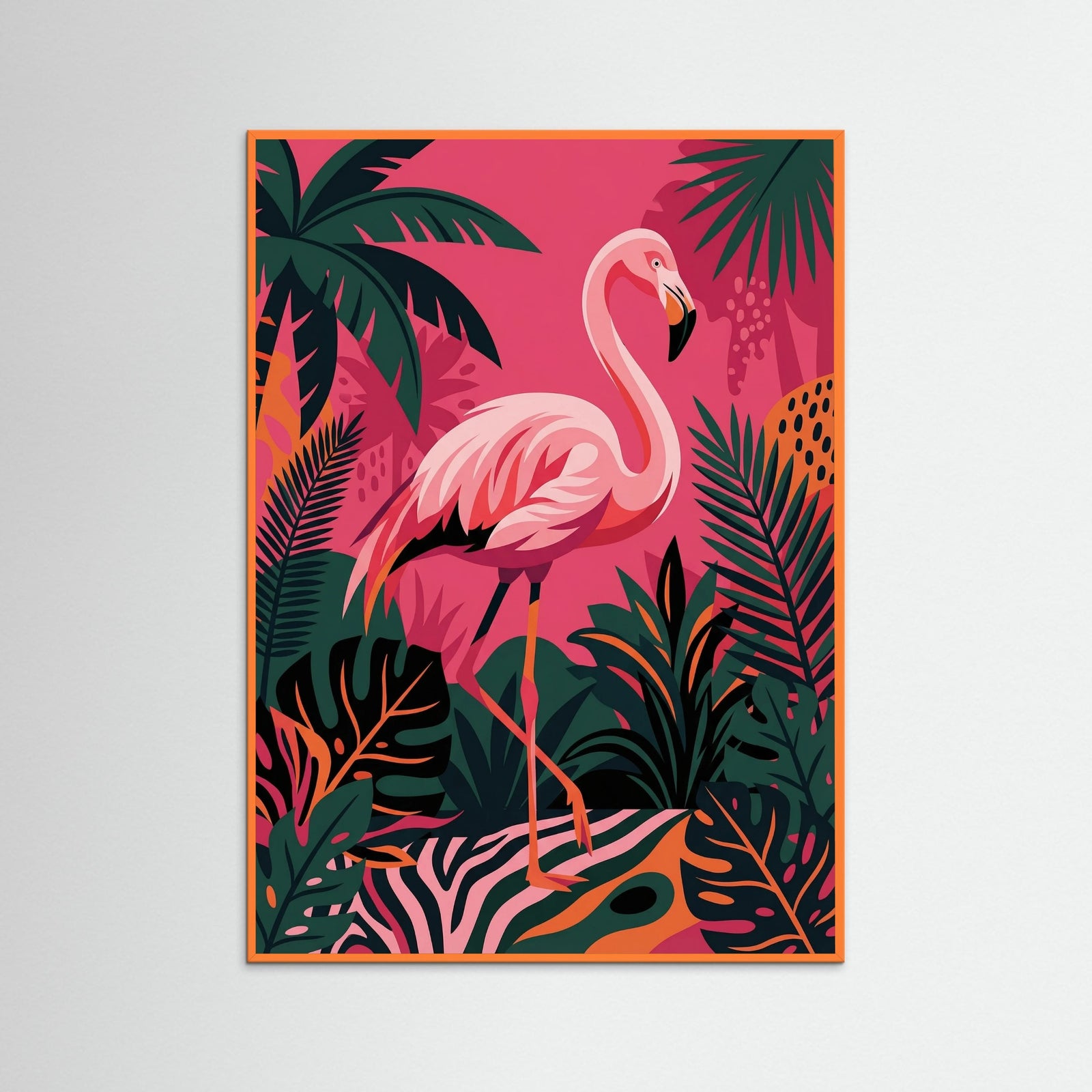 Orange Wood Pink Jungle Tiger