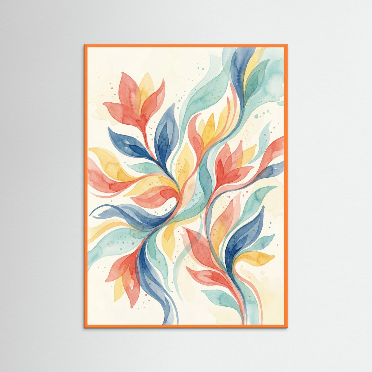 Orange Wood Playful Abstraction