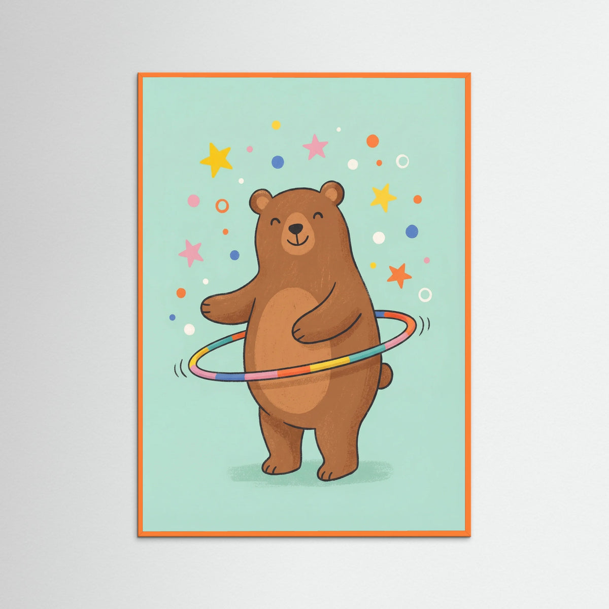 Orange Wood Playful Leopard