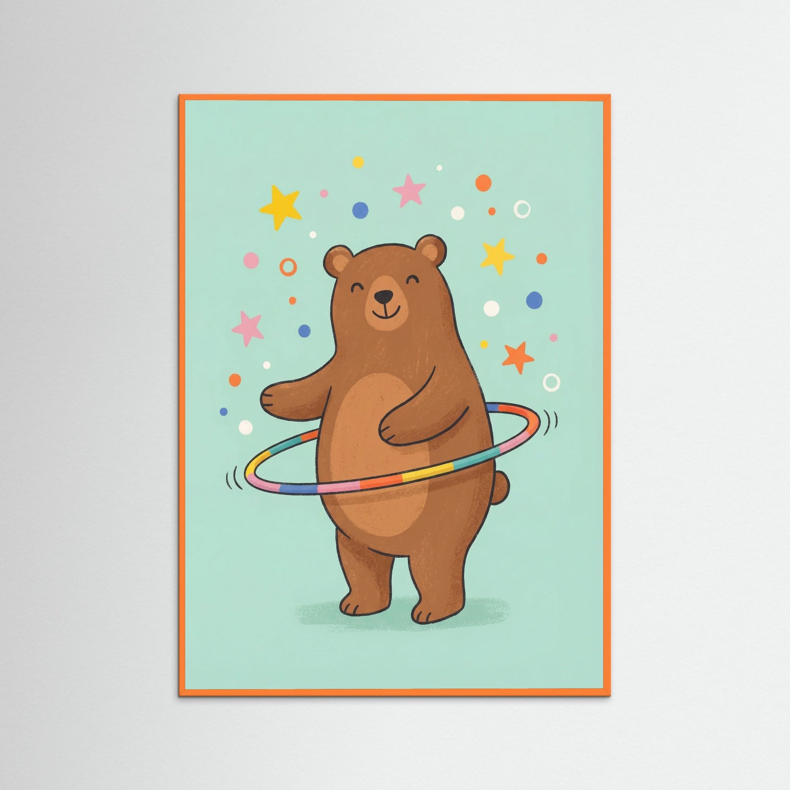 Orange Wood Playful Leopard