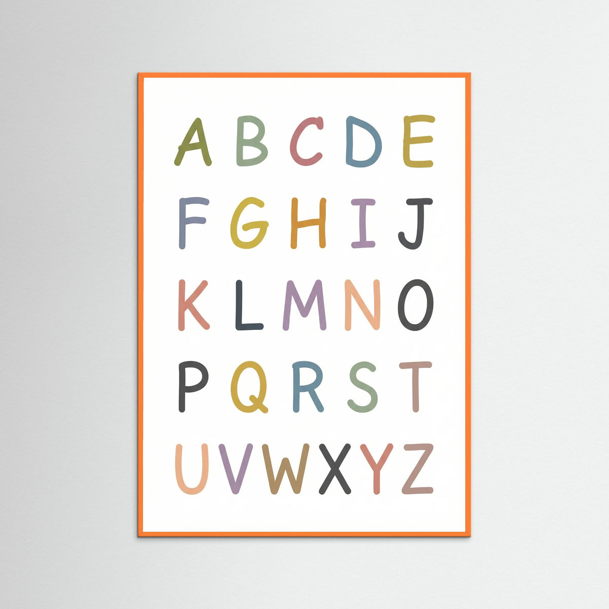 Orange Wood Playful Number Chart