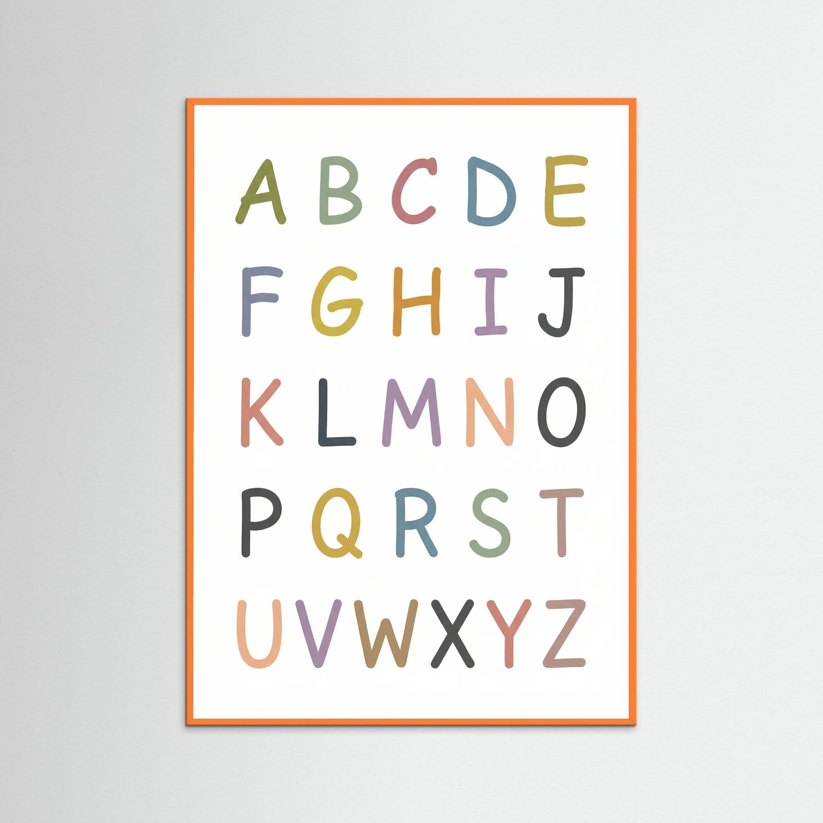 Orange Wood Playful Number Chart