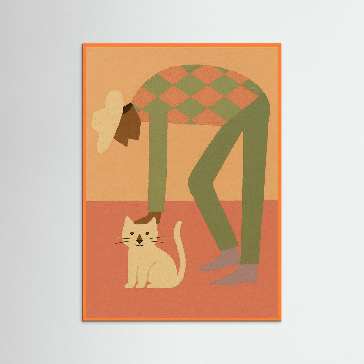 Orange Wood Playful Poses