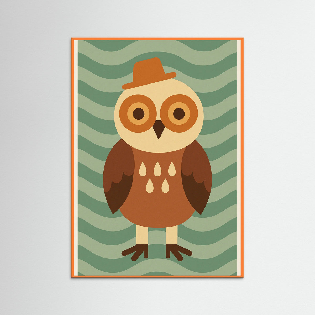 Orange Wood Playful Stripes