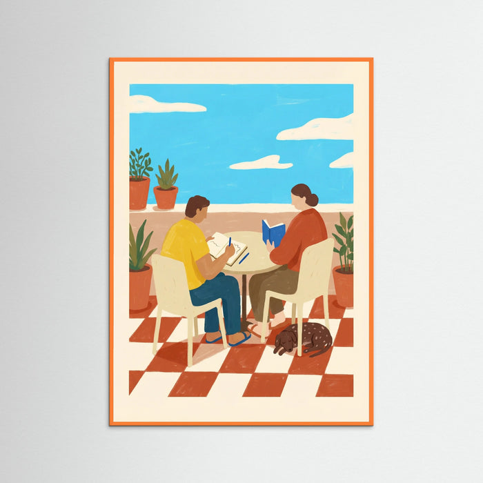 Orange Wood Poolside Companions