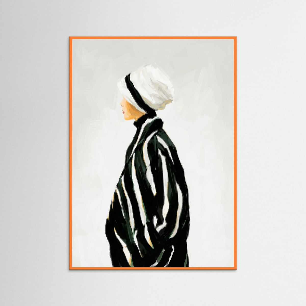 Orange Wood Profile in Stripes