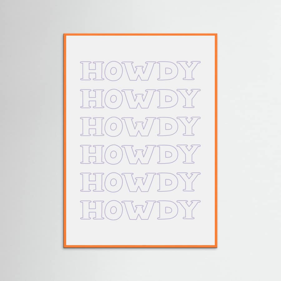 Plakat Purple Howdy – plakat i druk artystyczny