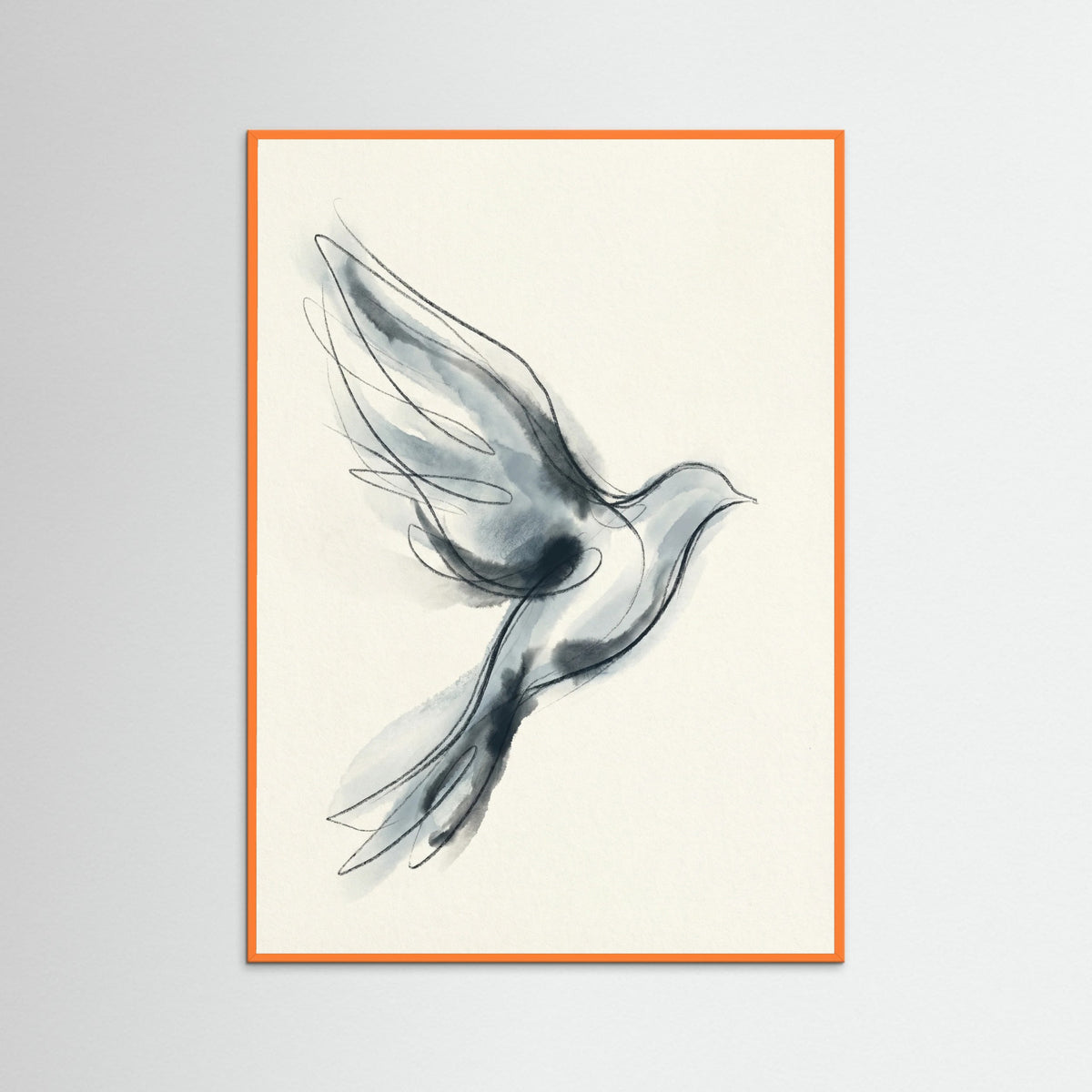 Orange Wood Quiet Abstraction