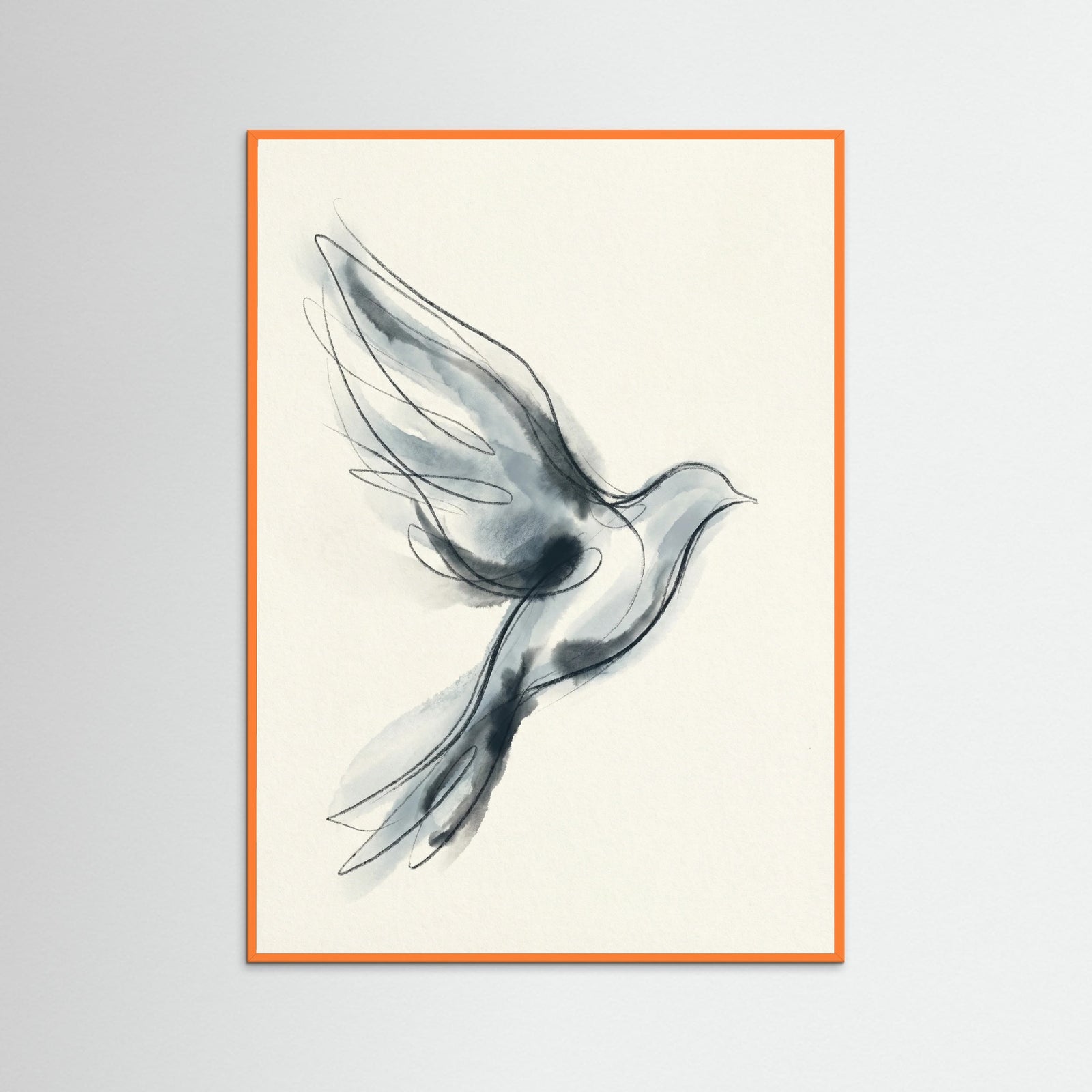 Orange Wood Quiet Abstraction