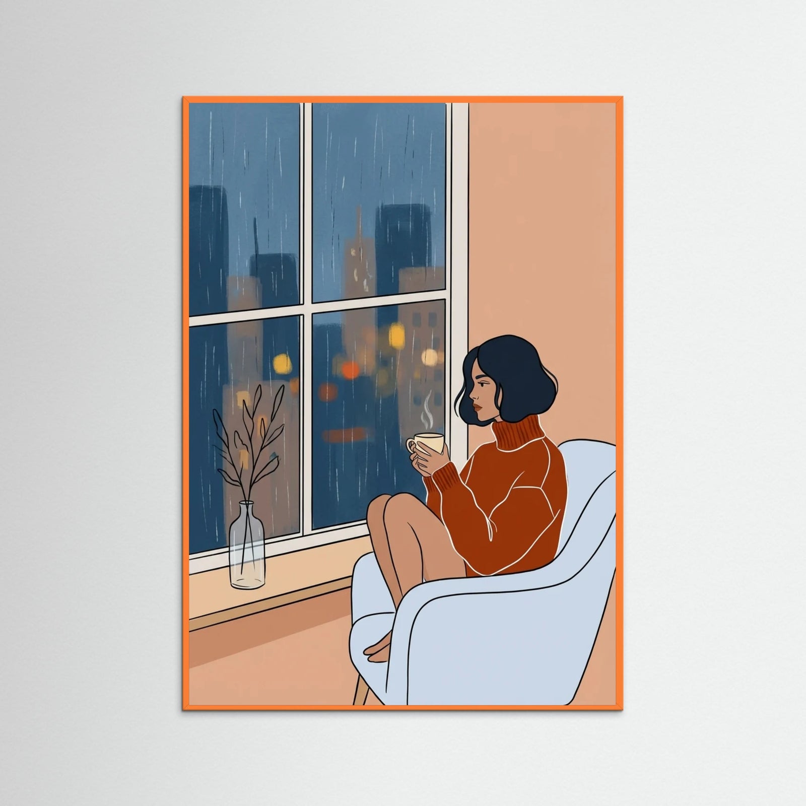 Orange Wood Quiet Contemplation