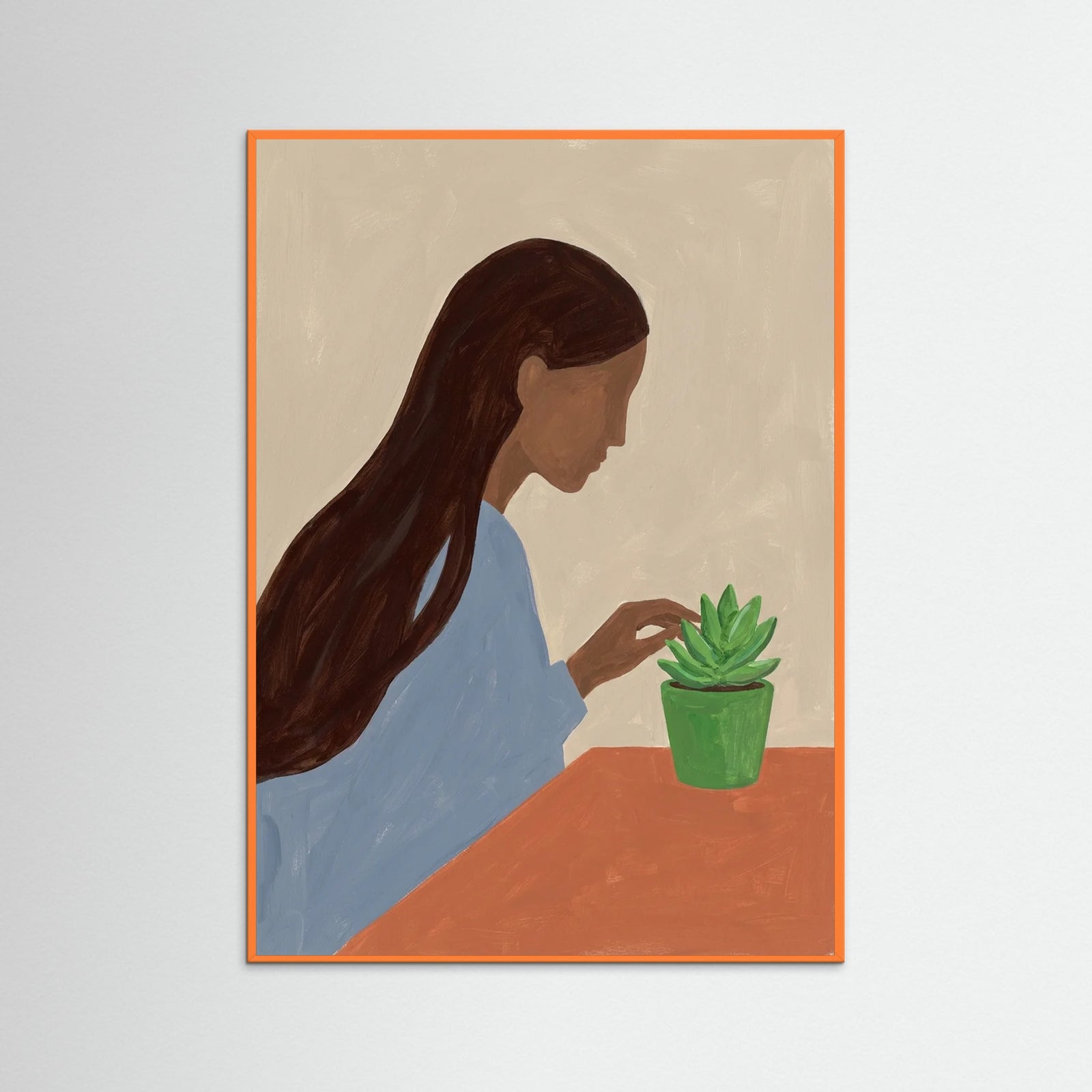 Orange Wood Quiet Moment