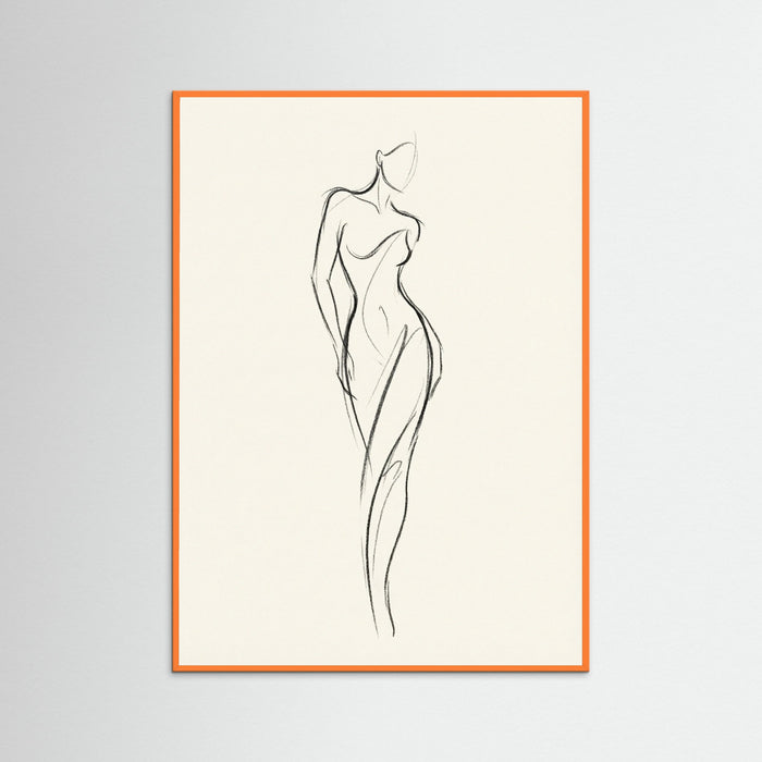 Orange Wood Quiet Pose