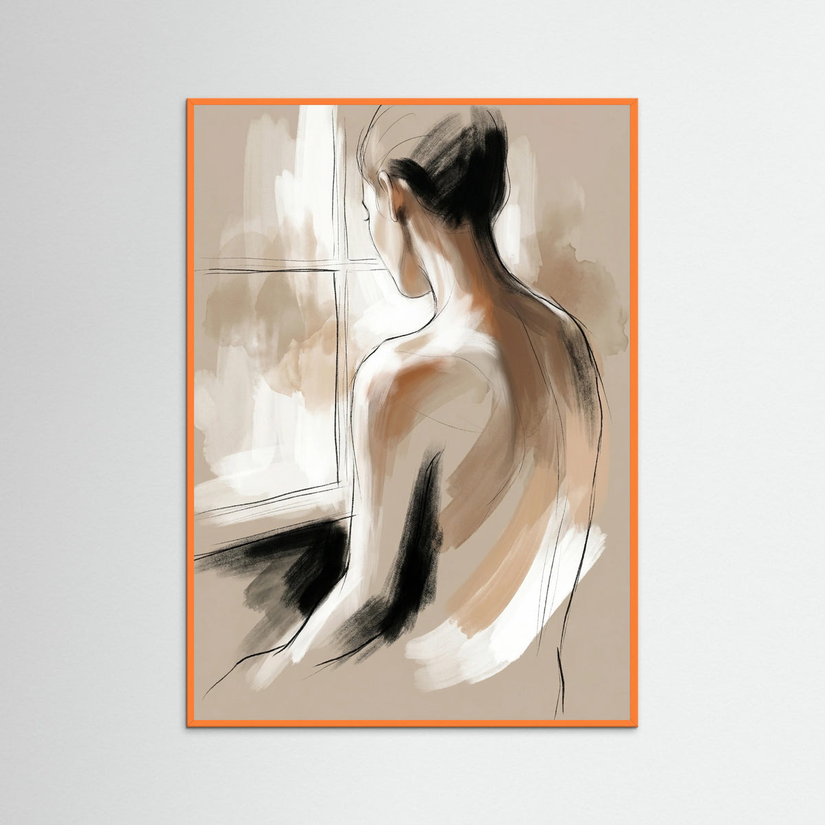 Orange Wood Quiet Reflection