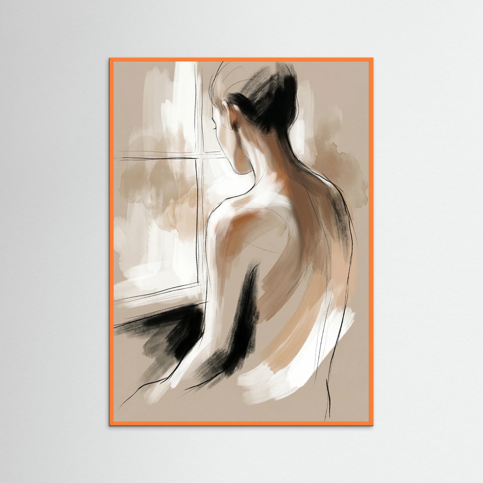 Orange Wood Quiet Reflection