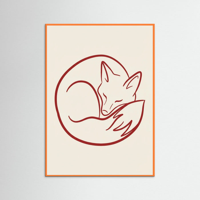 Orange Wood Quiet Reflection