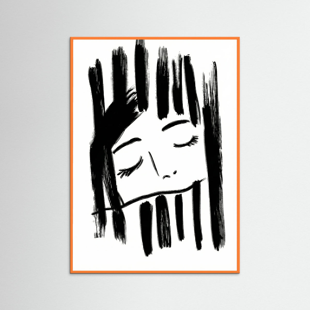 Orange Wood Quiet Reflection