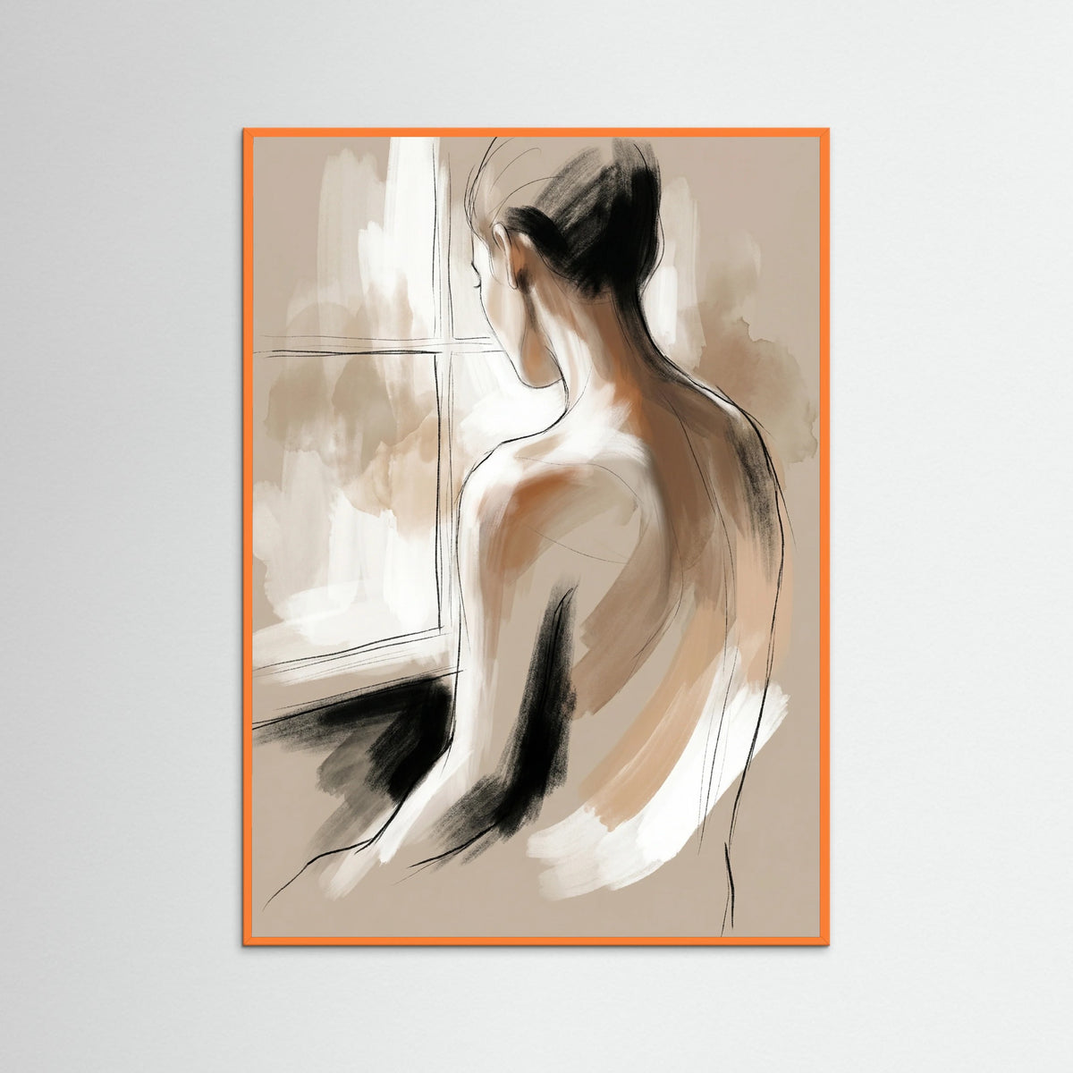 Orange Wood Quiet Reflection