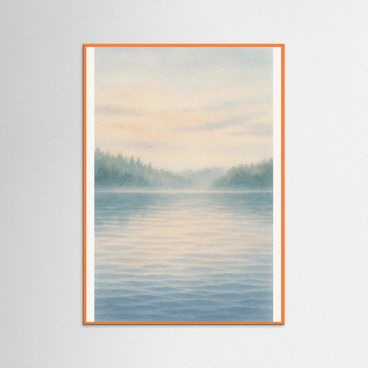 Orange Wood Quiet Reflection