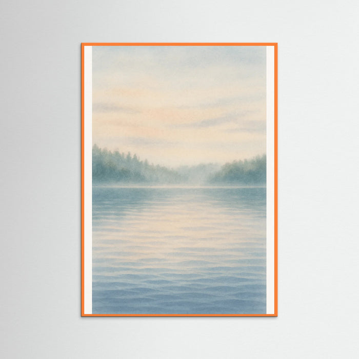 Orange Wood Quiet Reflection