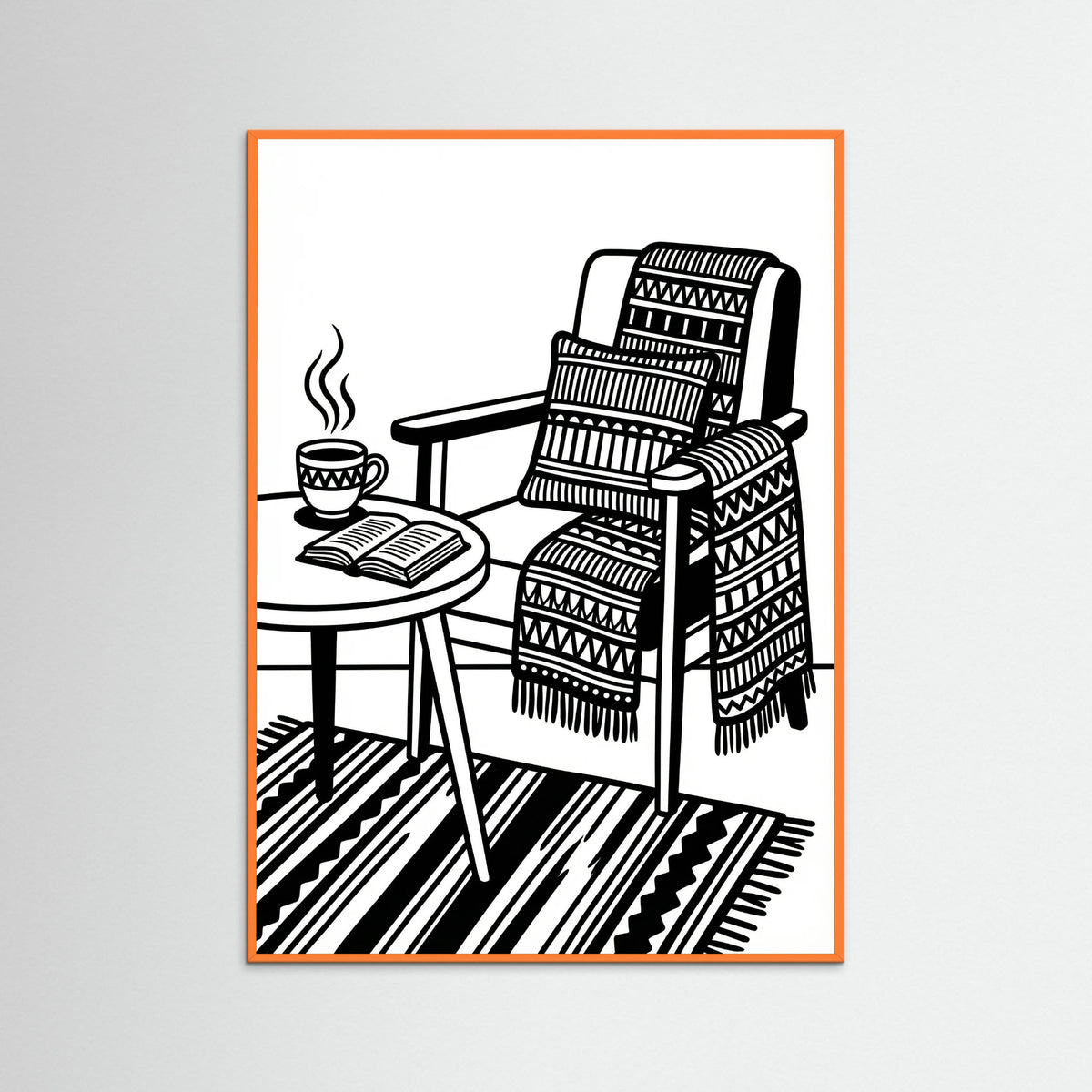 Orange Wood Quiet Repose Black