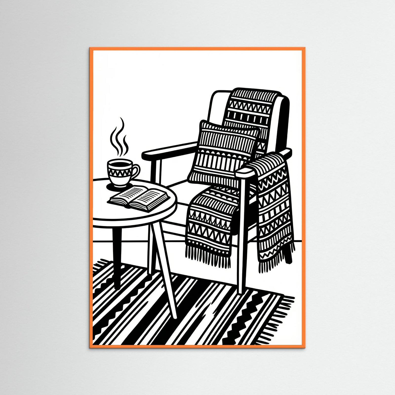 Orange Wood Quiet Repose Black