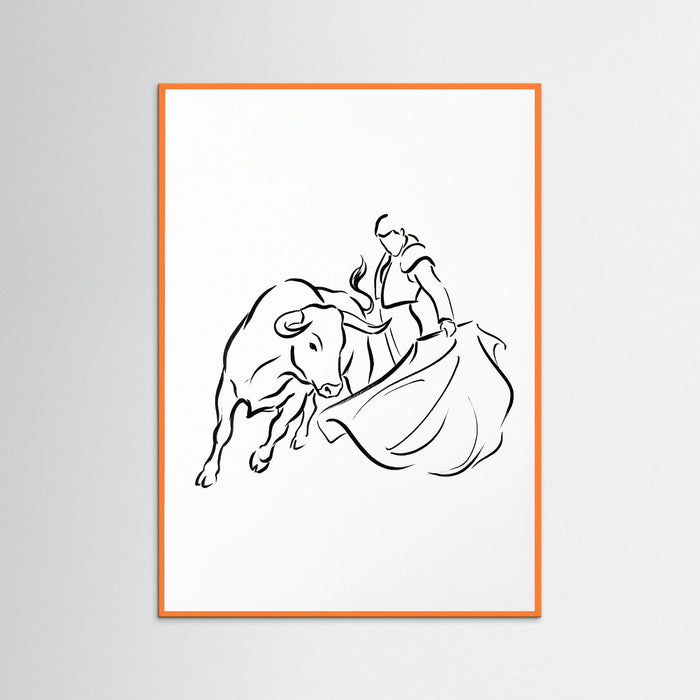 Orange Wood Quixotic Lines