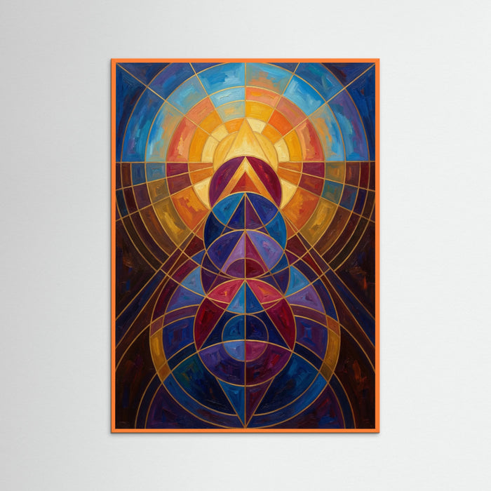 Orange Wood Radiant Mandala