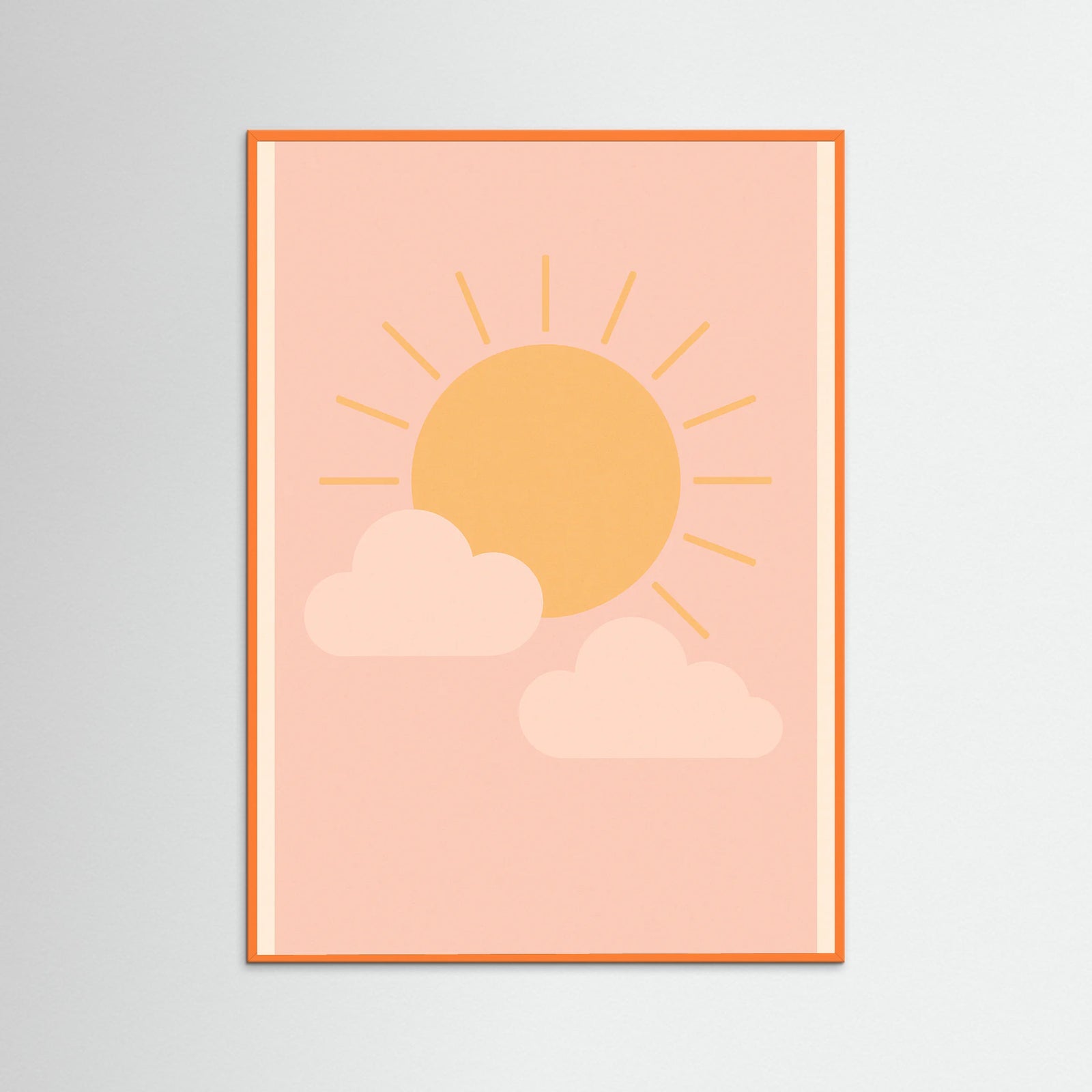 Orange Wood Rainbow Clouds