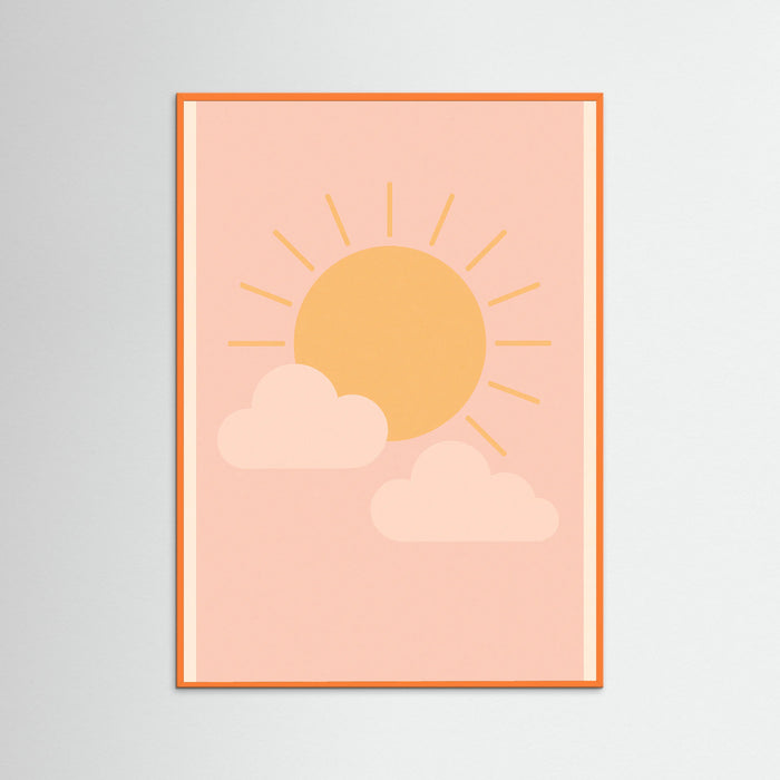 Orange Wood Rainbow Clouds