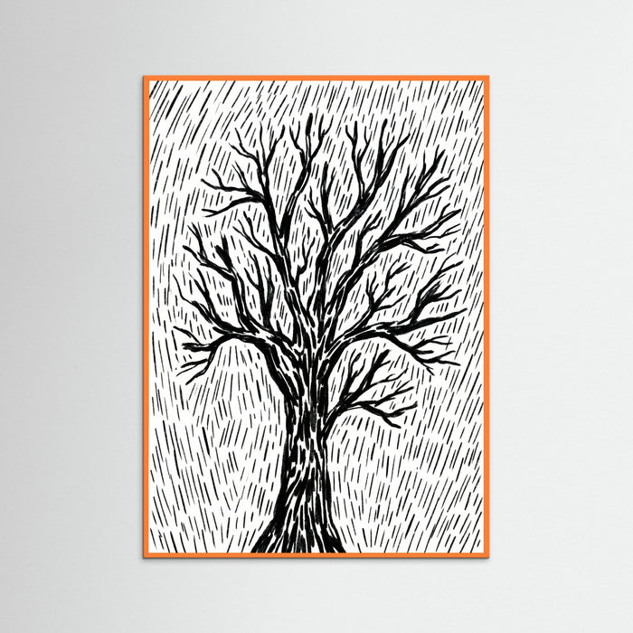 Orange Wood Rainy Day Stroll