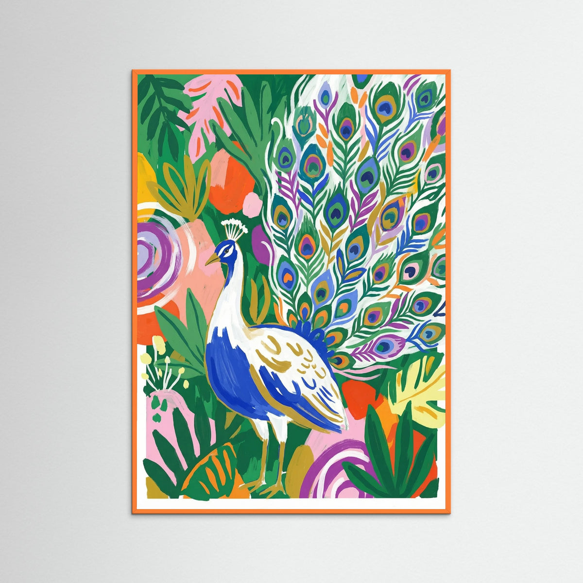 Orange Wood Rearing Horse