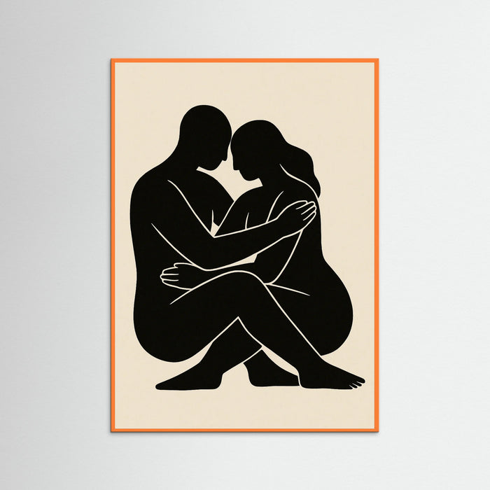 Orange Wood Reclining Figure