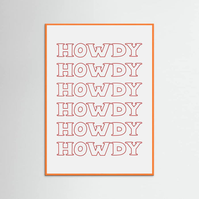 Red Howdy Poster – poster and art print