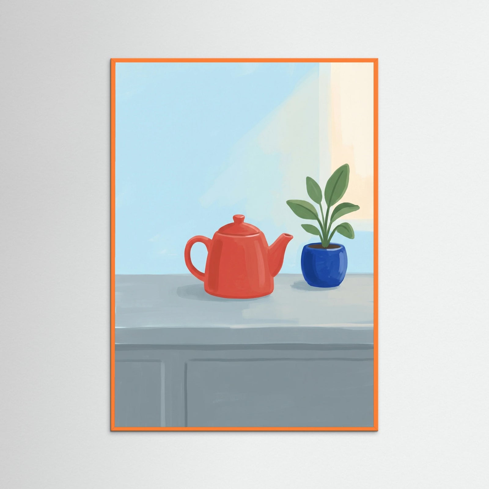 Orange Wood Red Lamp Stillness