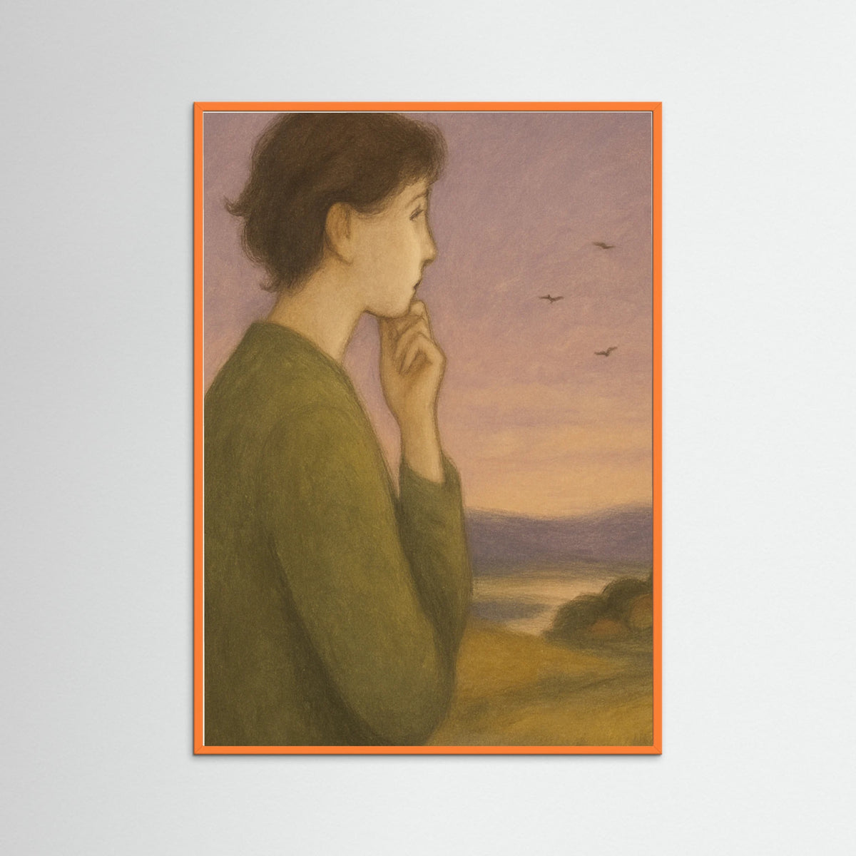 Orange Wood Reflective Dusk