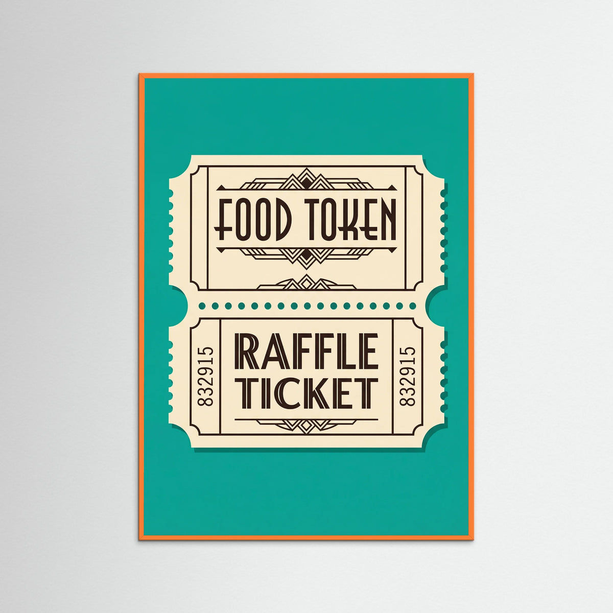 Orange Wood Retro Beverage Tokens