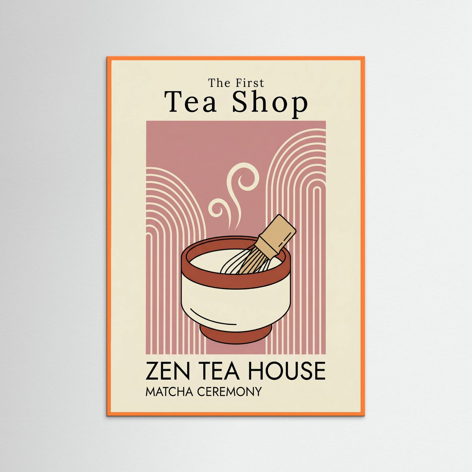 Orange Wood Retro Ramen Graphic