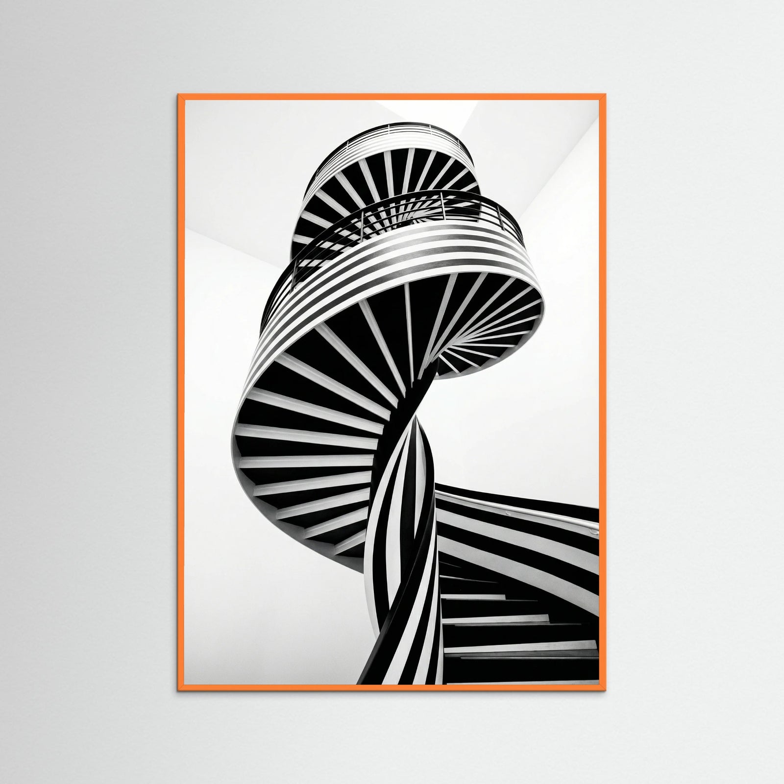 Orange Wood Rhythmic Stripes