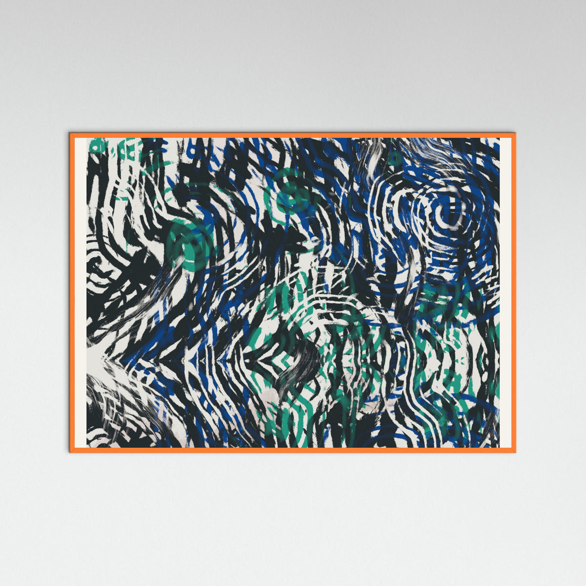 Orange Wood Ripples abstract Poster