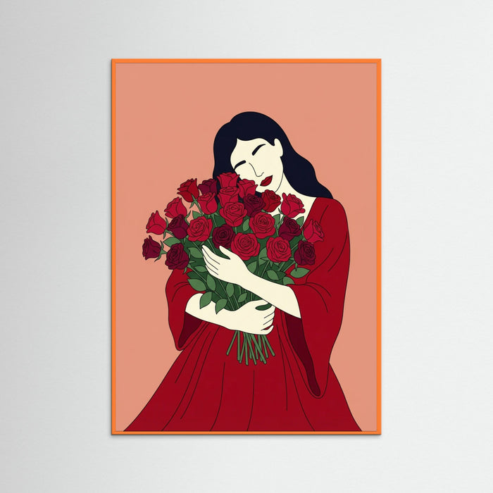 Orange Wood Rose Embrace