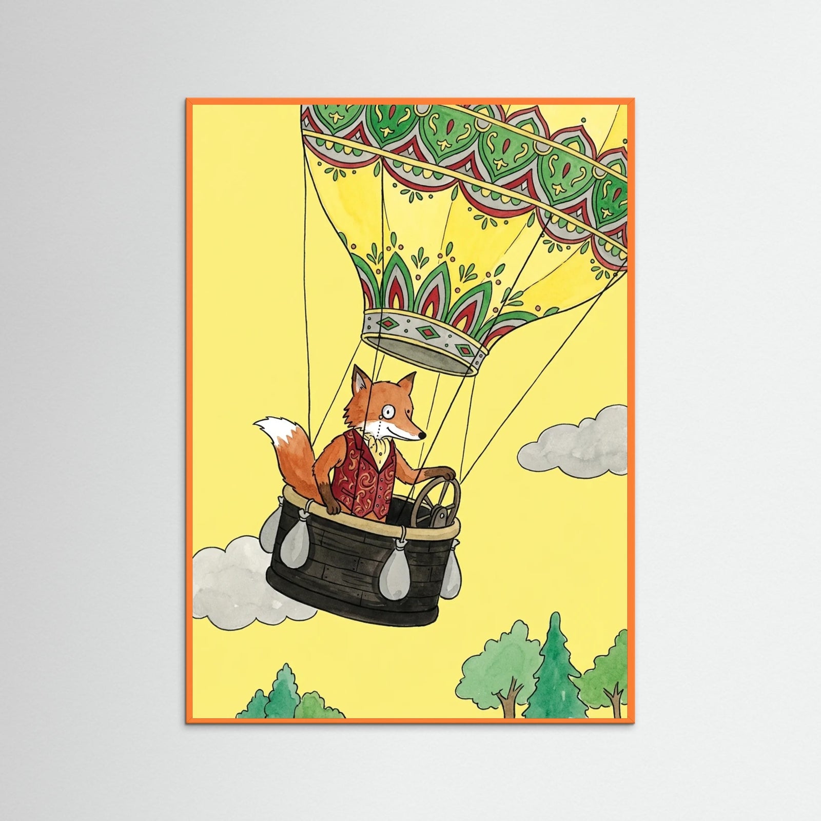 Orange Wood Royal Elephant