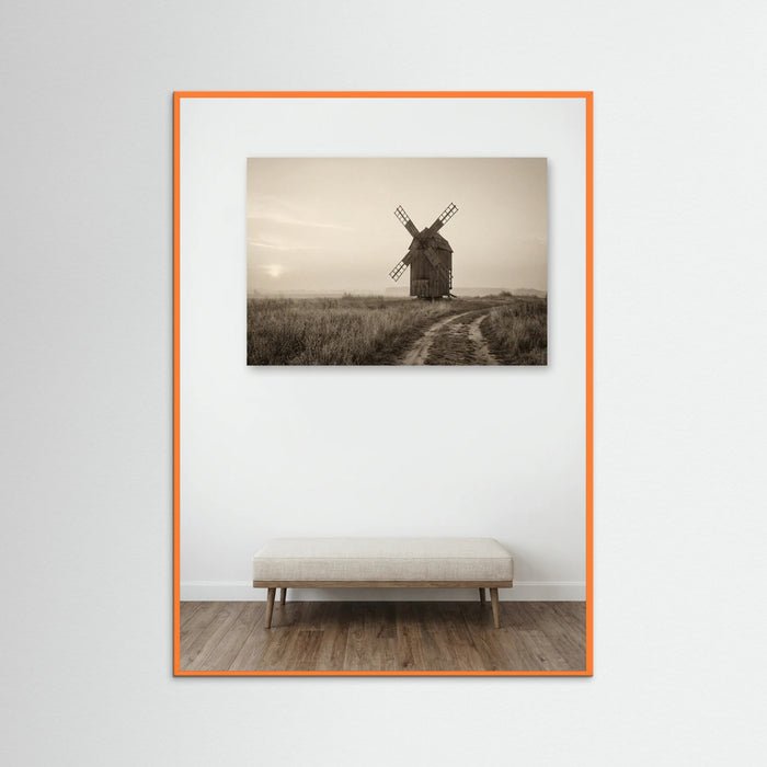 Orange Wood Rural Sepia Calm