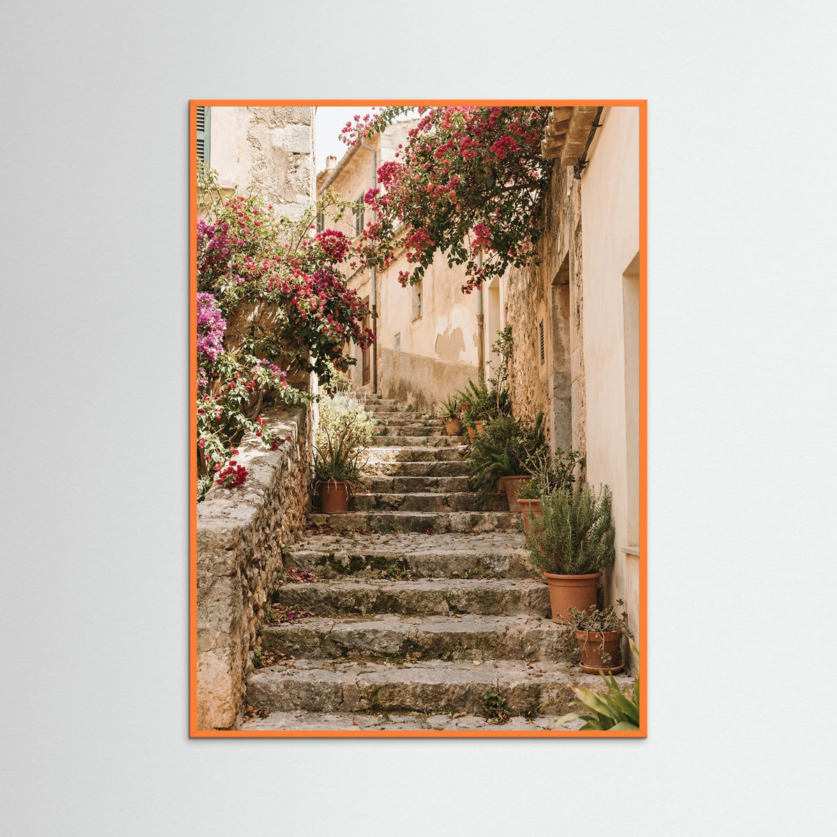 Orange Wood Rustic Green Door